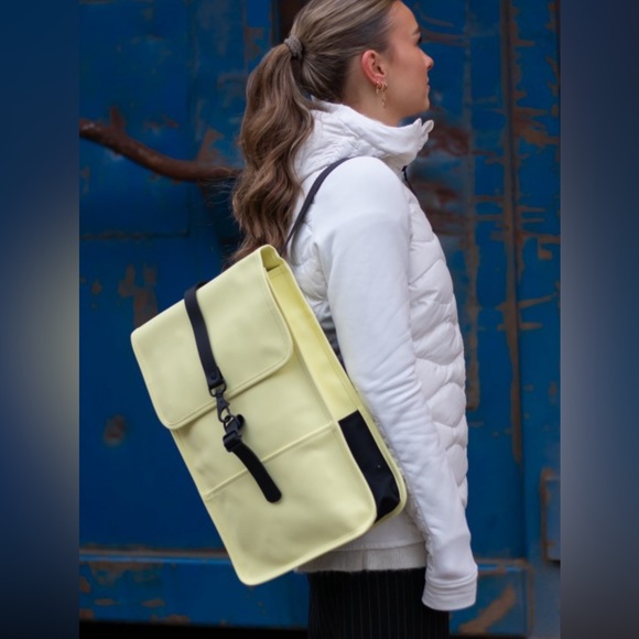 Rains Handbags - RAINS BACKPACK MINI - STRAW COLOR WAY (Yellow) NWT